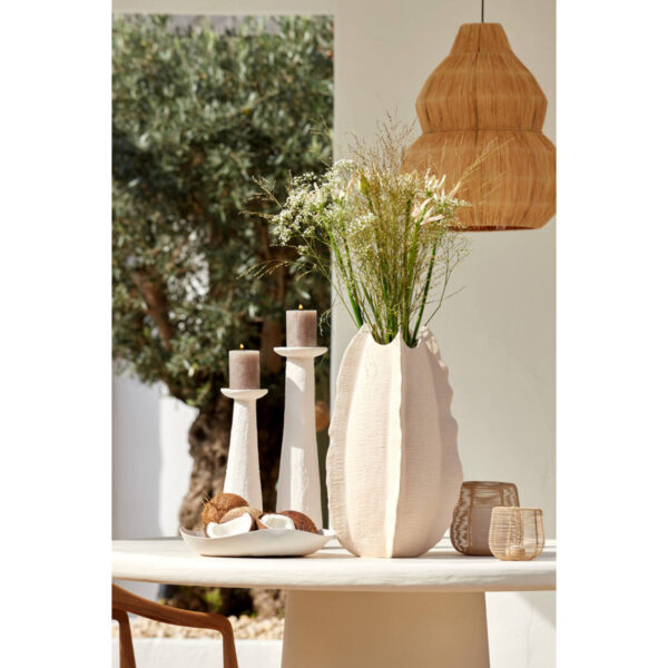 Kerzenhalter creme 12,5 x 12 x37 cm