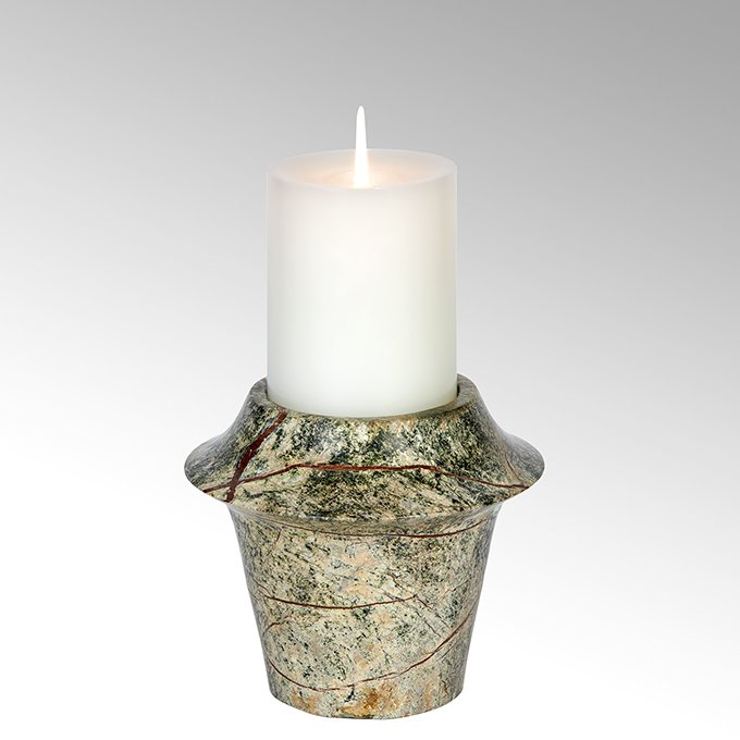 Pushkar Kerzenleuchter grün 13 x 15 cm - Image 1