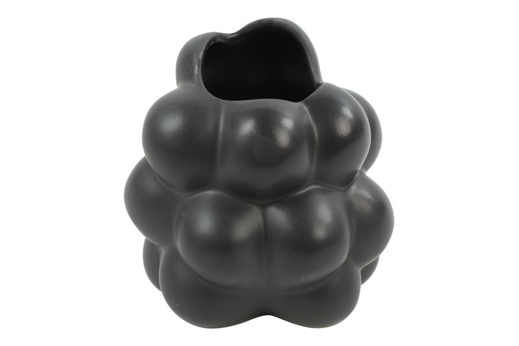 Keramikvase schwarz 10 cm - Image 1