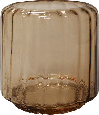 Vase Glas caramel 18 x 18 cm