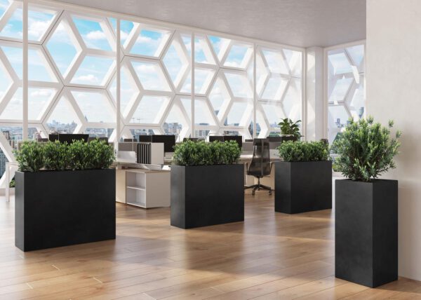 Polystone Pflanzsäule anthrazit 35 x 100 cm