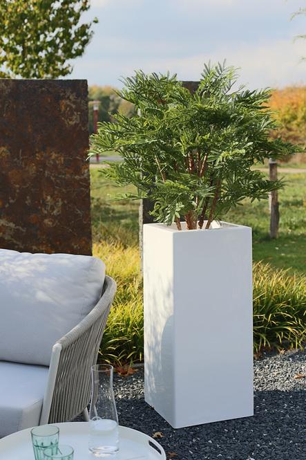 Premium Pflanzsäule weiß 40 x 90 cm