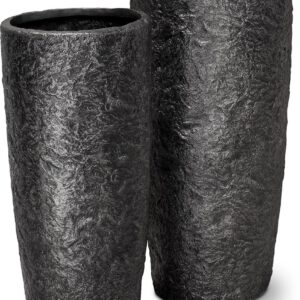 Bodenvase black granite 43 x 100 cm