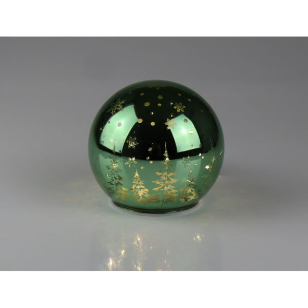 Led Kugel grün Glas 12 cm