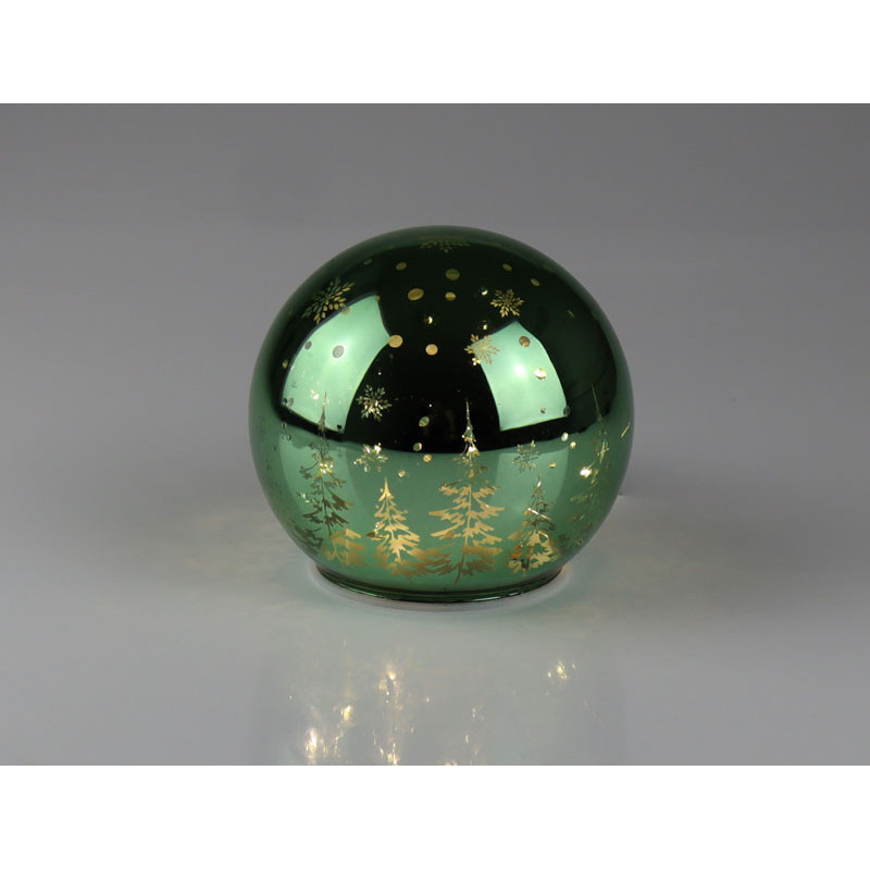 Led Kugel grün Glas 12 cm - Image 1