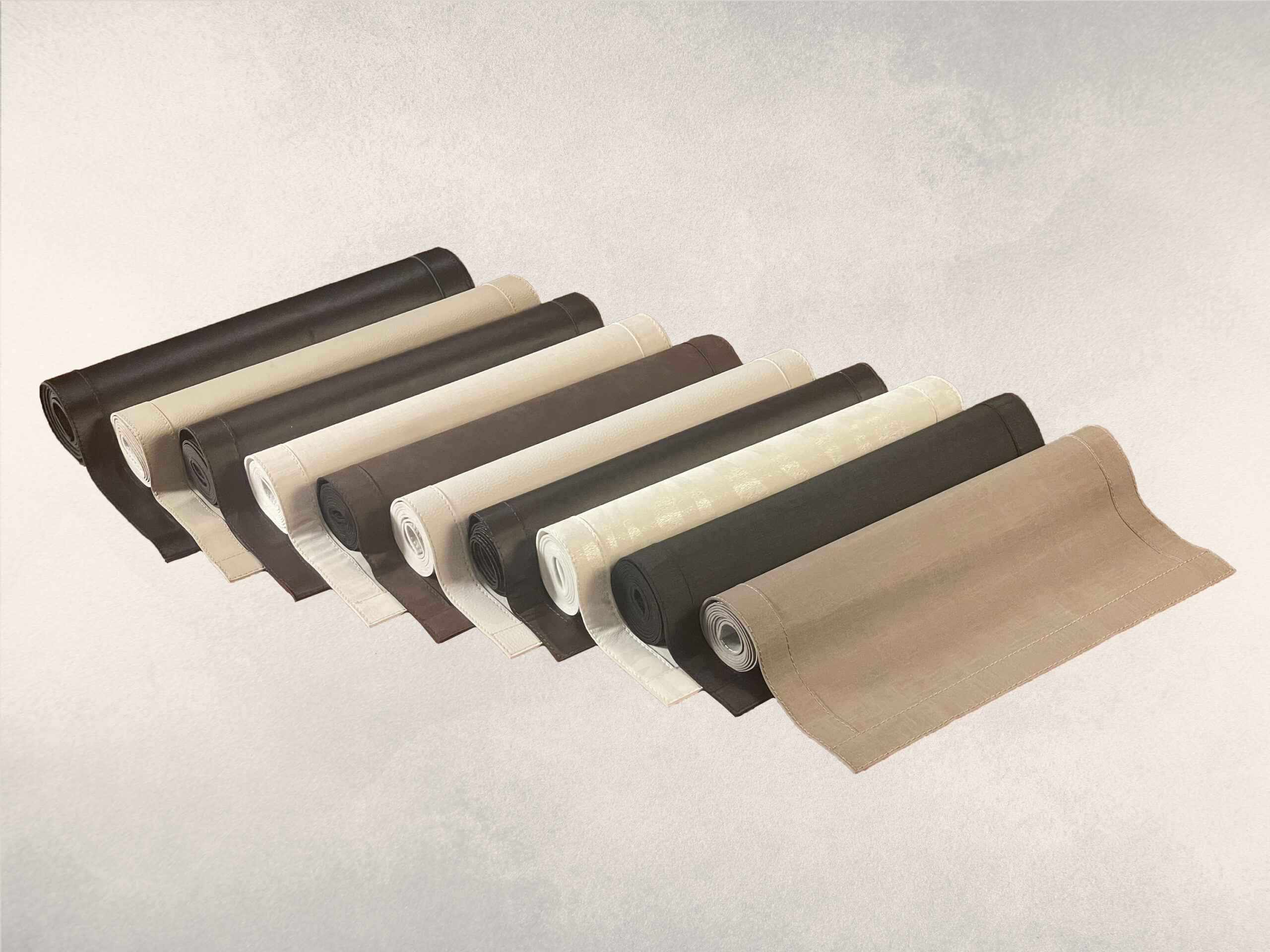 Tischläufer Leinenoptik schlamm 140 x 40 cm - Image 1