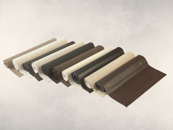 Tischläufer Kunstleder braun 140 x 40 cm