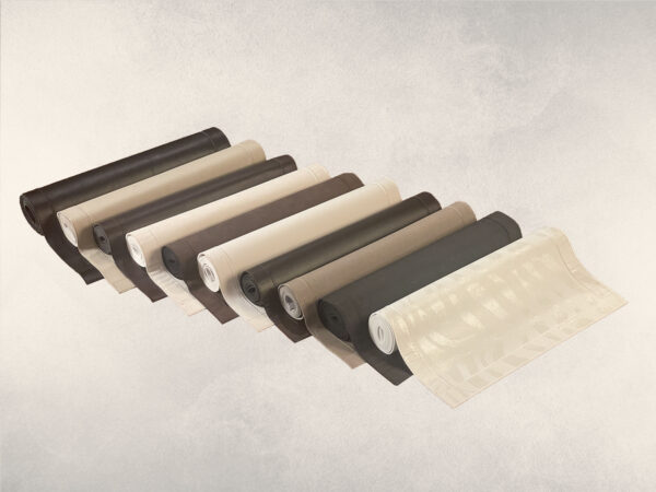 Tischläufer Kunstleder weiß 140 x 40 cm