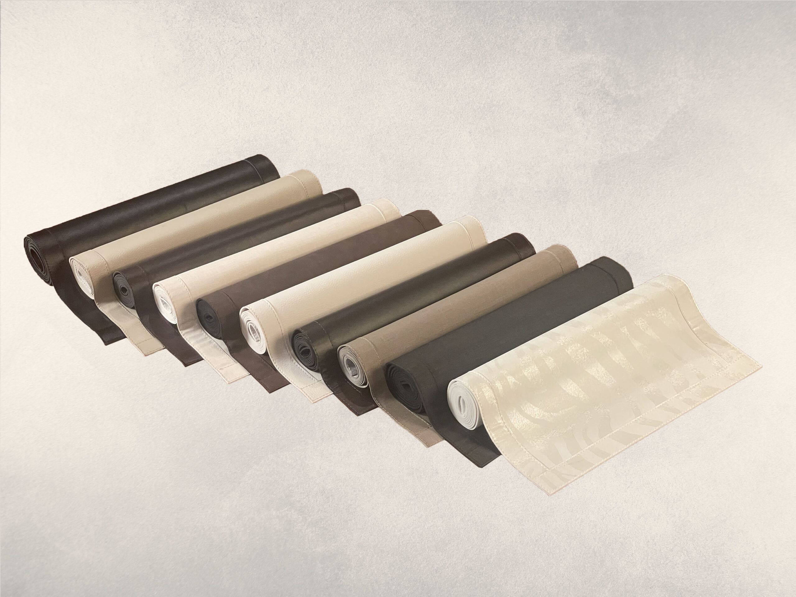 Tischläufer Kunstleder weiß 140 x 40 cm - Image 1