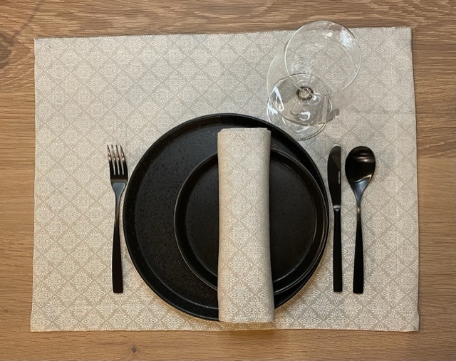 Tischset Leinen beige 39 x 48 cm - Image 1