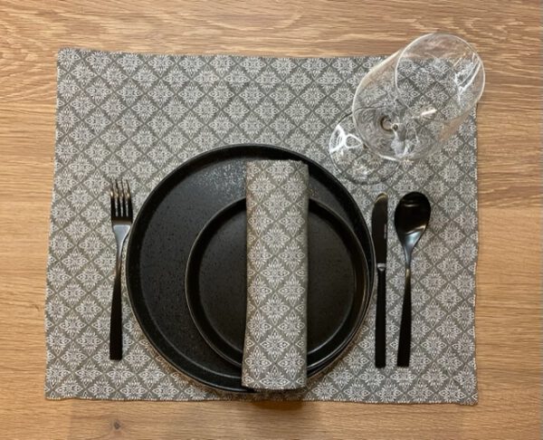 Tischset Leinen grau 39 x 48 cm
