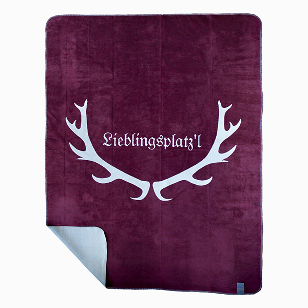 Decke Lieblingsplatzl bordeaux 150 x 200 cm