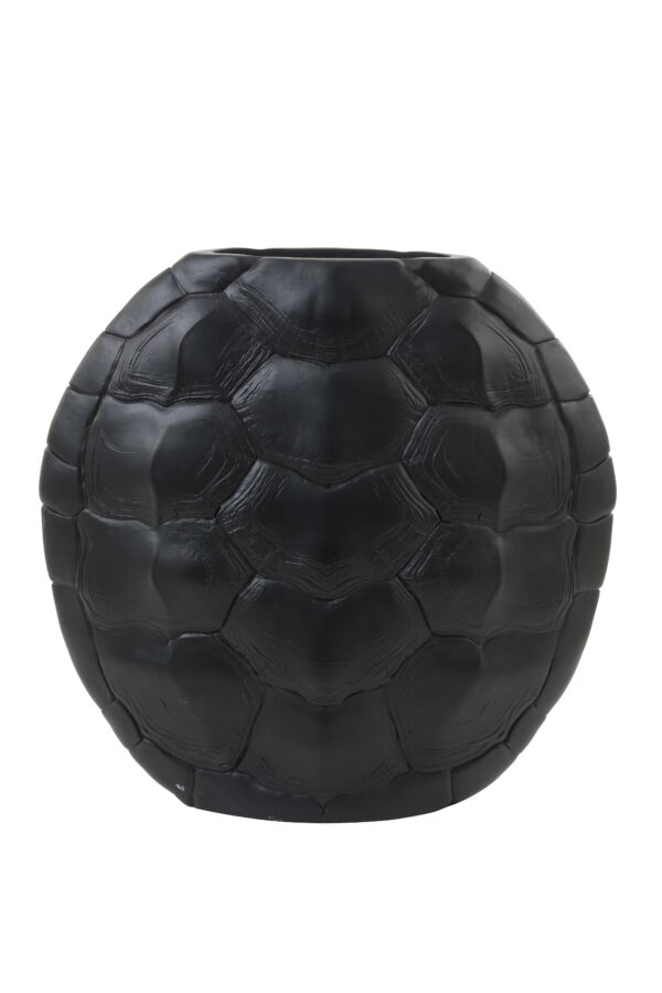 Vase Turtle schwarz 51 x 50 x 14 cm