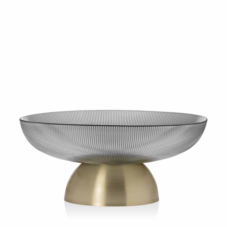 Schale Glas grau/amber 36 cm - Image 1