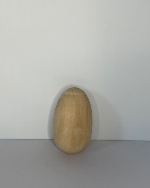 Holz Ei natur 5,5 x 6 cm