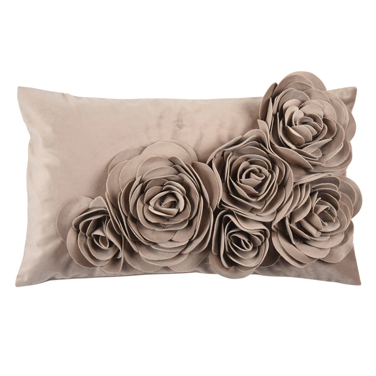 Kissen floral taupe 30 x 50 inkl. Füllung - Image 1