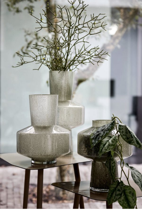 Glasvase THOMAS grau-grün