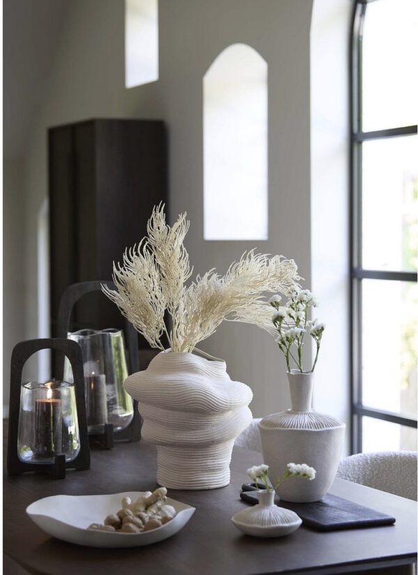 Windlicht SONYA Glas klar & Holz