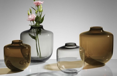 Vase MONOPOLI 16,5cm grau