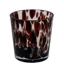 Windlicht BRASIL braun-klar 18cm