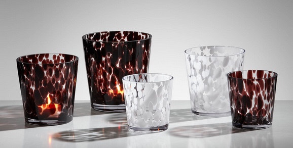 Windlicht BRASIL weiss-klar 18cm