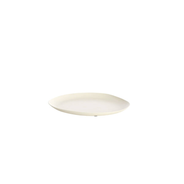 Dekoteller Metall creme 33 x 30 x 2 cm