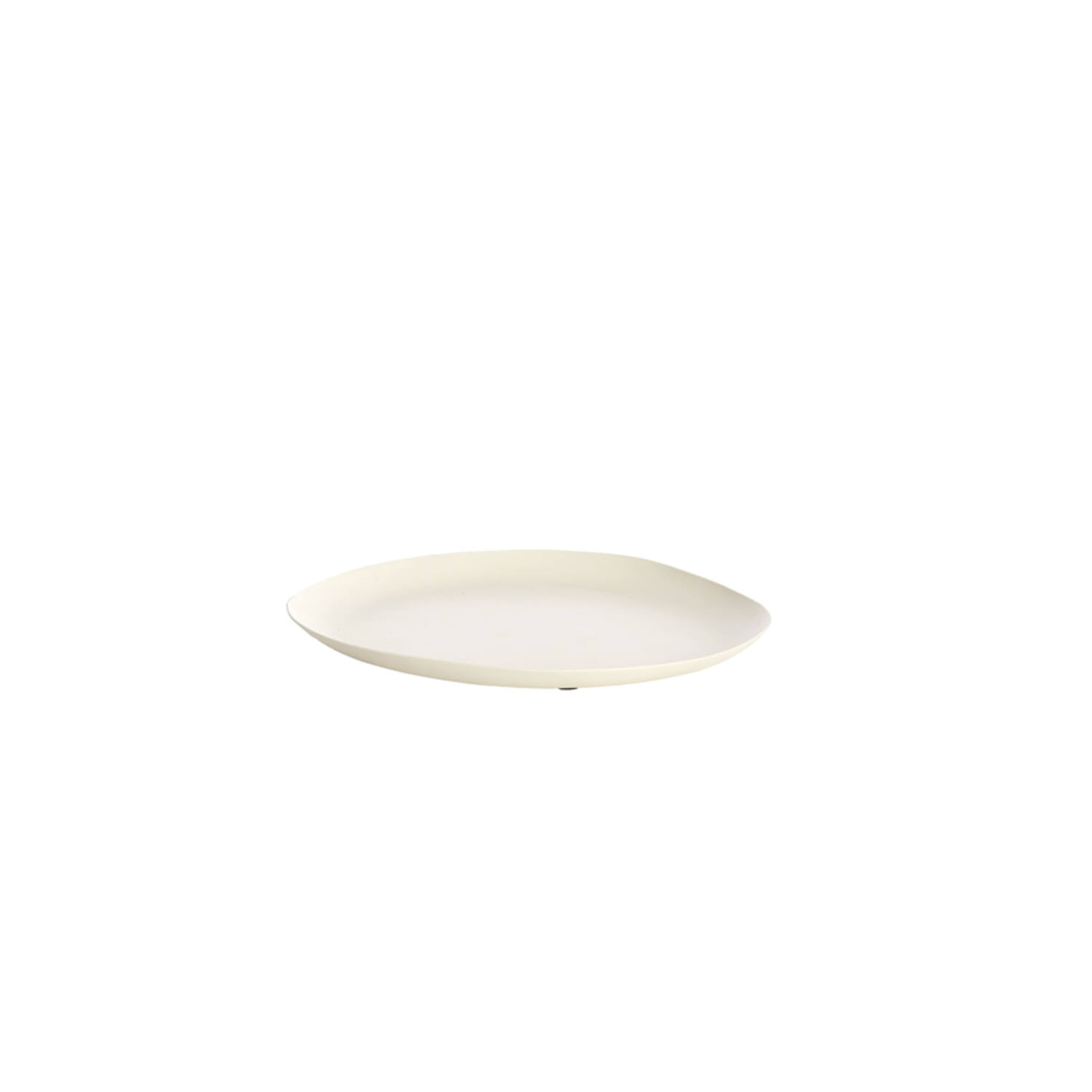 Dekoteller Metall creme 33 x 30 x 2 cm - Image 1