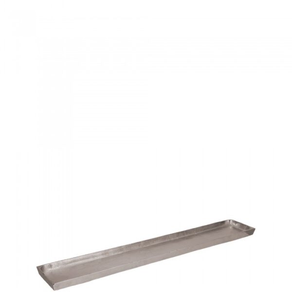 Metall Tablett silber 79 x 13 x 4 cm