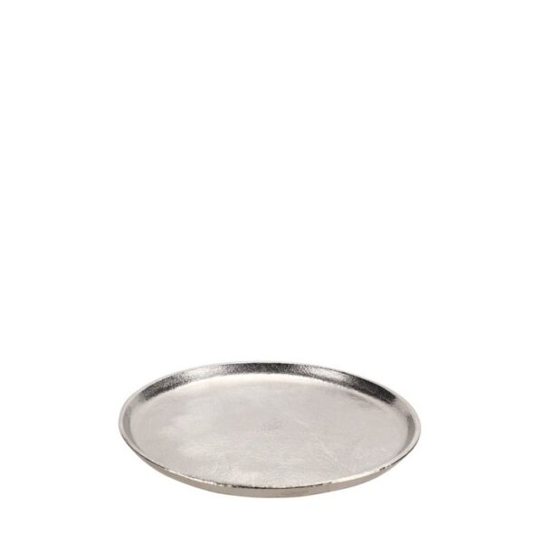 Metall Tablett silber 36 x 2 cm