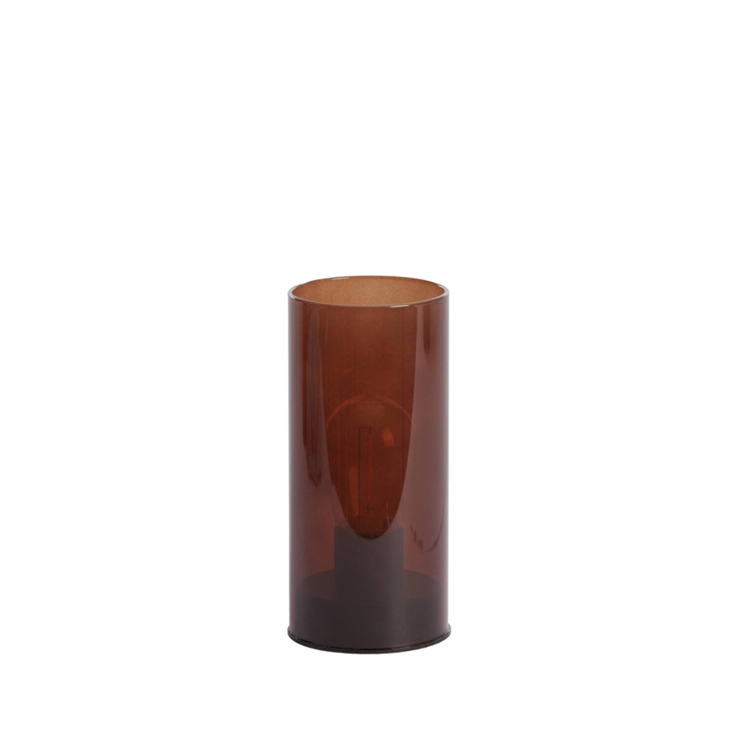 Tischlampe Led Glas braun 7 x 15 cm - Image 1