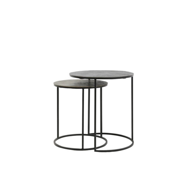 Beistelltisch 2 teilig antik bronze