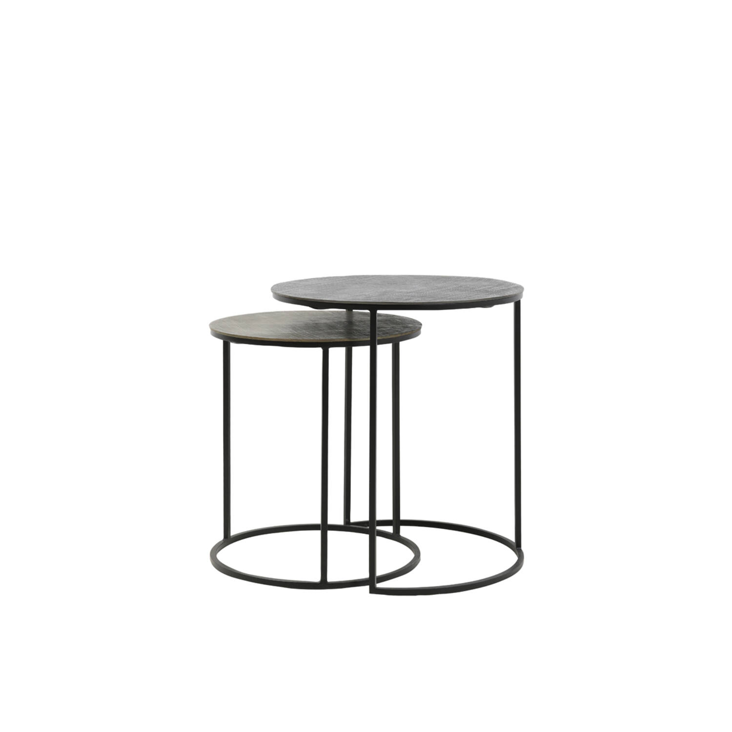 Beistelltisch 2 teilig antik bronze - Image 1