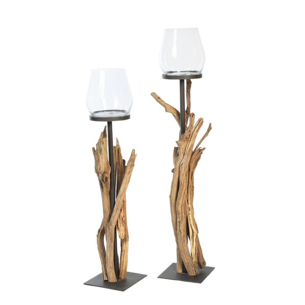 Holz Windlicht Raisa 135 cm