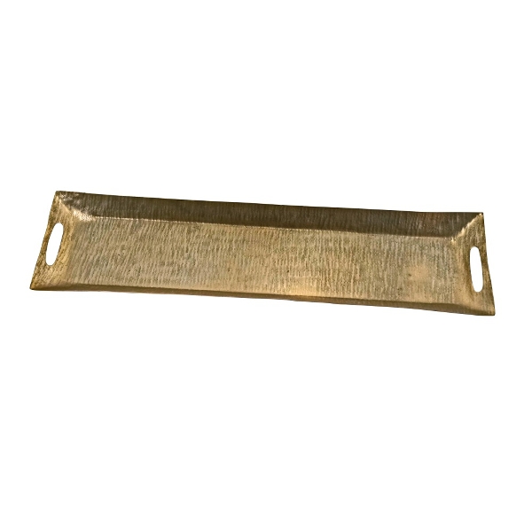 Tablett gehämmert schwarz/ champagner 85 x 23 x 4 cm
