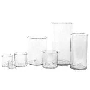 Glas Zylinder mit Boden 14 x 14 cm