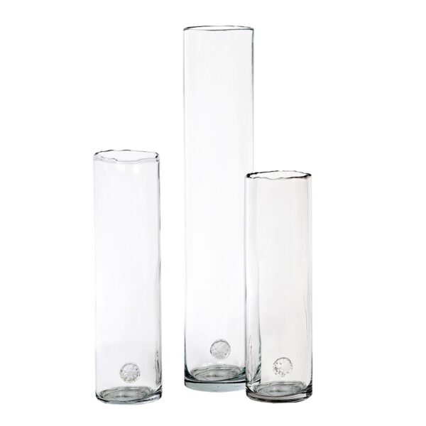 Glas Zylinder mit Boden 55 x 10 cm