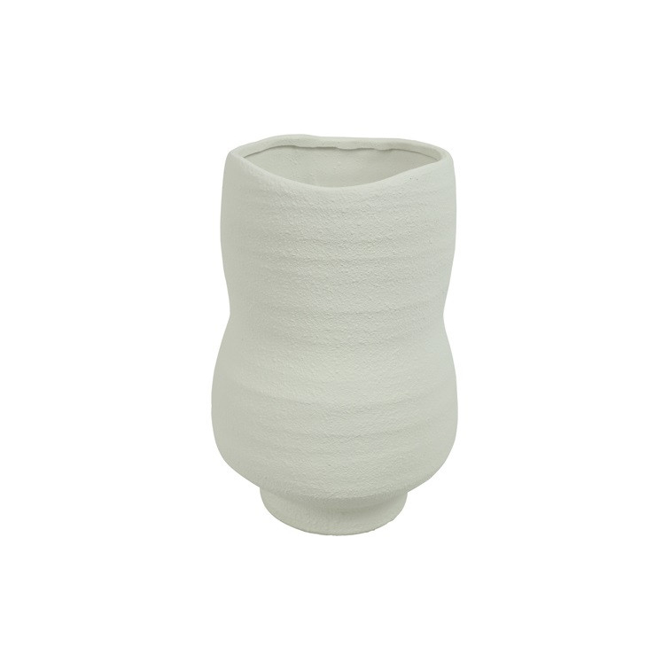 Keramikvase Poppy weiß 20,5 x 30,5 cm - Image 1