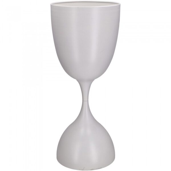 Metall Pflanzvase weiß 27 x 64,5 cm