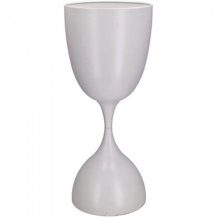 Metall Pflanzvase weiß 27 x 64,5 cm - Image 1