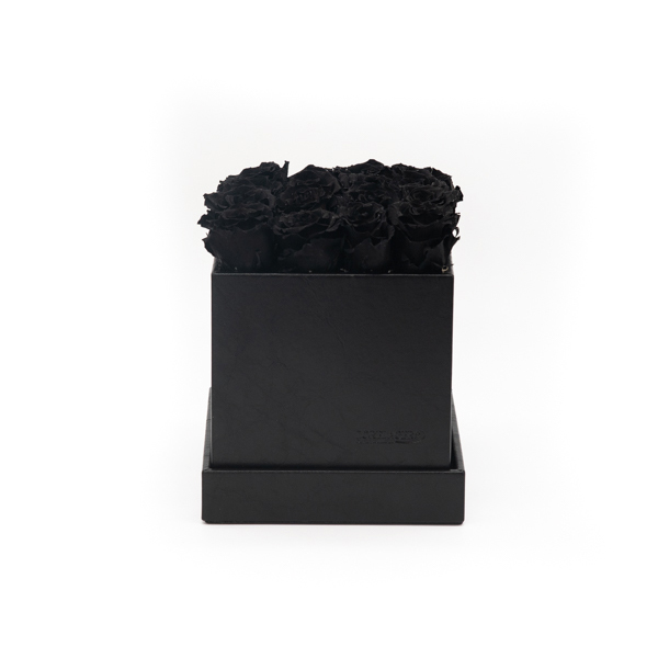 Rosenbox schwarz 16 x 16 x 16 cm