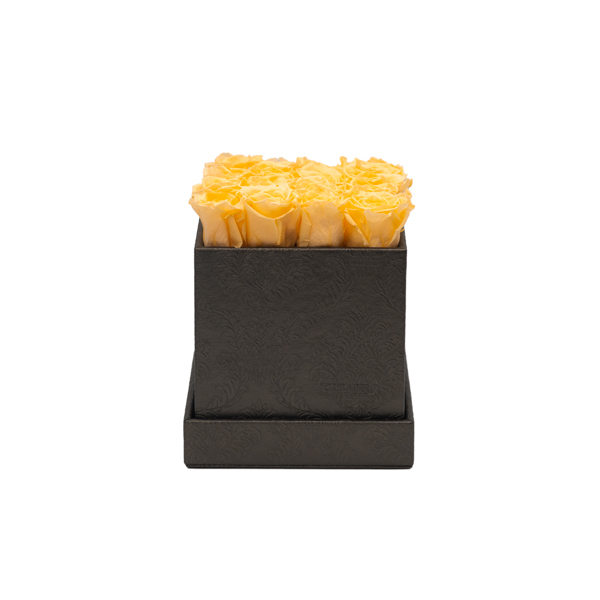 Rosenbox anthrazit Muster 16 x 16 x 16 cm