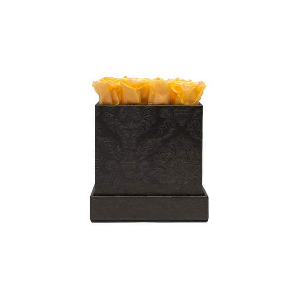 Rosenbox anthrazit Muster 16 x 16 x 16 cm