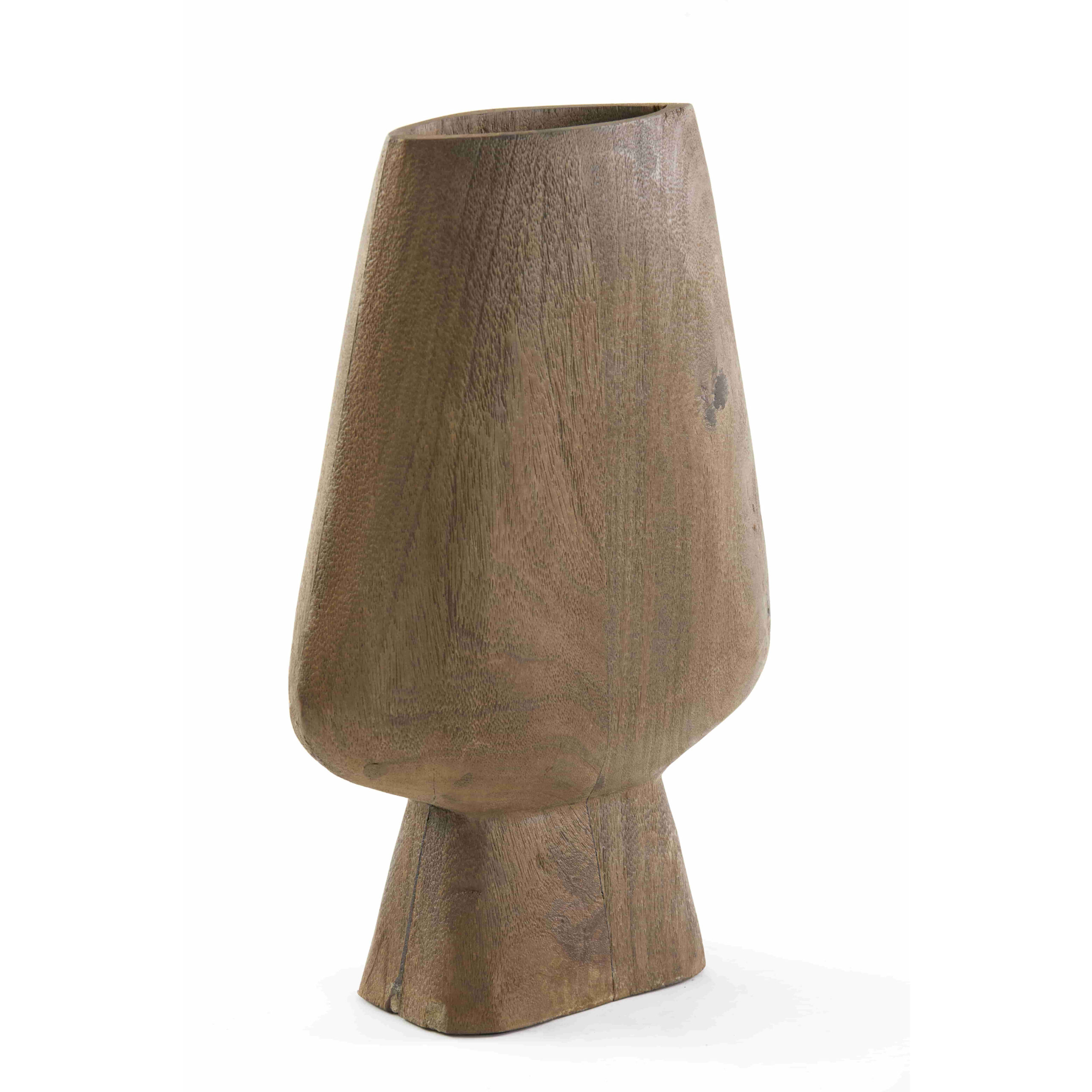 Vase Holz braun 26 x 10 x 40 cm - Image 1