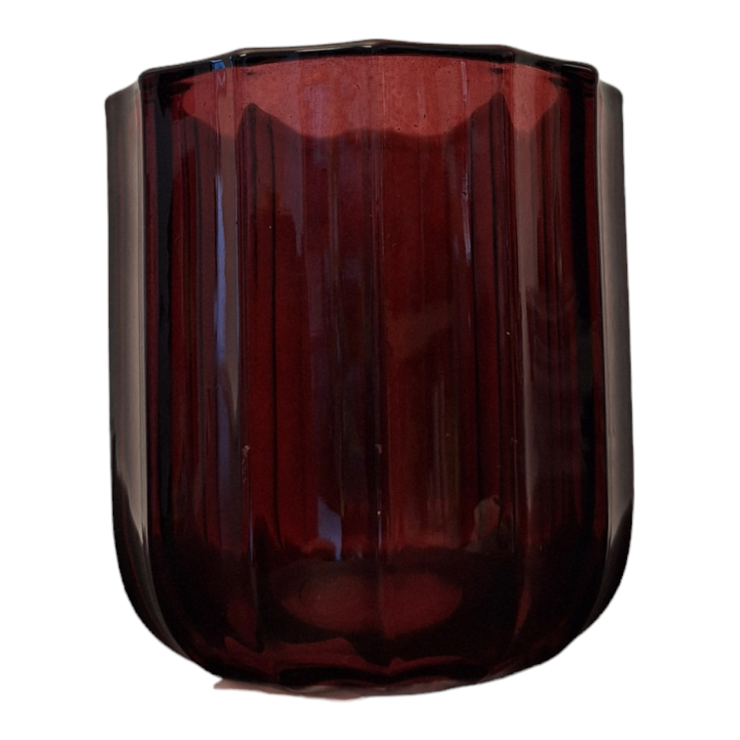 Teelichtglas bordeaux 9 cm - Image 1